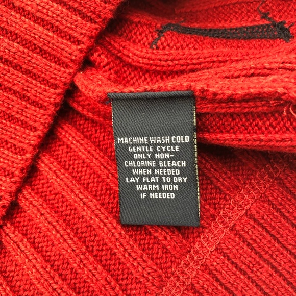 Polo Jeans Company Ralph Lauren Red Knit Sweater - Picture 4 of 4